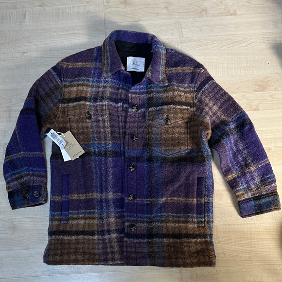 NWT Wilfred The Ganna Brown Purple Shacket M - Picture 4 of 5